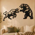 5525c677-7643-4ee7-a2a8-8fc674d93f89.png Bull vs Bear 2D Wall Art Set