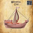 Medieval-Cog-3-re.jpg Medieval Cog Ship 28 MM Tabletop Terrain