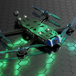 Render1.png FPV Drone -Model Kit (No Supports!)