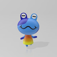 Jeremiah front view 2.png Full Color 3D Print Model Jeremiah Frog Villiager of Animal Crossing New Horizons