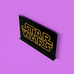 Star Wars logo (1).png STAR WARS PLATE WITH STAND