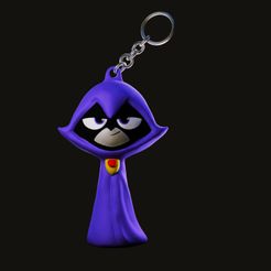 raven-llavero.jpg Raven from the Teen Titans in action key chain