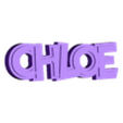 Chloe 3D Text Sculpture.stl Chloe 3D Text Sculpture – Custom Name Art – Printable Monogram Decor