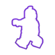 Minifig_cookie_iso_ZOMBIE_outline.stl Zombie Minifig Cookie Cutter