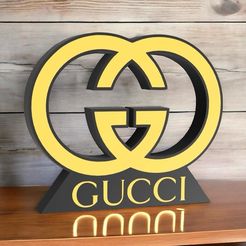 Gucci-Gesamt.jpg Gucci Logo, LED Lampe