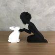 WhatsApp-Image-2023-01-26-at-16.17.21.jpeg Girl and her Rabbit(afro hair) for 3D printer or laser cut