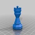 queen.png 3D-Print-Optimized Geometric Chess Set Pieces