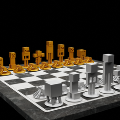 mn-2.png Minecraft Game Characters Chess Set - Different 6 Chess Pieces