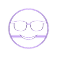 Sunglasses face.stl Emoji cookie cutter set 2