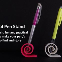 98877f05ef226d8dac3589966fbbf1ea_display_large.JPG STL-Datei Spiral Pen Stand kostenlos・Modell für 3D-Druck zum herunterladen