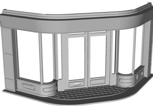 🏘️ Corner shop front type 3 1/43 scale・ 3D File for 3D printing・Cults
