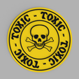 tinker.png Toxic Care Skull Logo Coaster