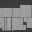Full-set.png Complete set cobblestone square bases