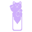 Bookmark lucky cat.stl ЗАКЛАДКА СЧАСТЛИВЫЙ КОТ