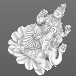 Screenshot-2023-10-19-164156.jpeg Goddess Lakshmi 3D Embodiment of Prosperity and Fortune Pendant