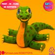 5.jpg STL file PRINT-IN-PLACE ARTICULATED CUTE Sauropoda Dinosaur・3D printable model to download