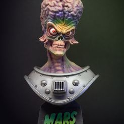 Mars Attacks bust
