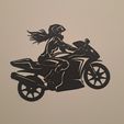 20240310_215603.jpg Speed Queen: 2D Girl on the Motorcycle, line art girl, wall art motocycle,