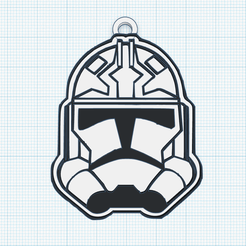 Ahsoka-Clone-colores.png Free STL file Key ring star wars clone trooper Ahsoka・Model to download and 3D print