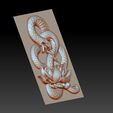 snakeLotus3.jpg snake pendant model of bas-relief