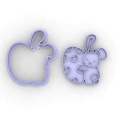 sdfgh.jpeg STL-Datei EASTER BUNNY - EASTER BUNNY - CONIGLIETTO DI PASQUA - Ausstecher・Modell für 3D-Drucker zum Herunterladen
