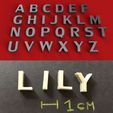 foto.jpg LILY font uppercase 3D letters STL file