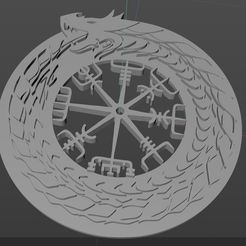 vegvizir-dragon-image3d.jpg Archivo STL Círculo de dragones de Vegvizir・Plan de impresión en 3D para descargar, california-studio