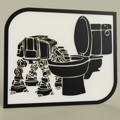 27fcc6ac-70f5-44c1-afbc-0a0b84333647.PNG Free STL file StarWars - ATAT drinks in the toilet bowl・3D printable object to download