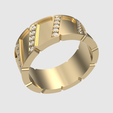 rotating_45.png Modernes geometrisches Band Ring 3D-Druck