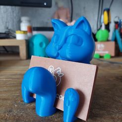 20220626_153654.jpg STL file Card holder kitty・3D printable model to download