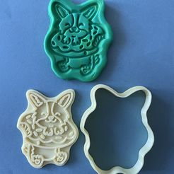 re 4 3D file Corgi in a donut cookie cutter・3D printer model to download