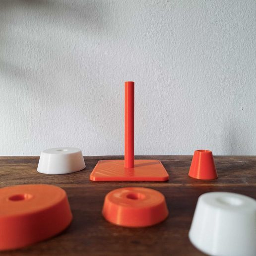 🚦 Traffic cone Stacking Toy・Free STL File for 3D printing・Cults