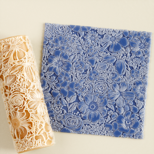 Wildflower Garden Seamless Texture Roller STL