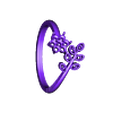 anillo flor.obj flower ring with stones