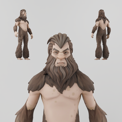 Portada.png OBJ file Big Foot Lowpoly Rigged・3D printable model to download