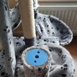 Insert_fitted_to_pole.jpg Cat Condo / activity scratching Pole repair kit. (For owners of fat cats)