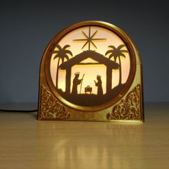 IMG_20201103_153744.jpg Archivo STL Lámpara de navidad (Nacimiento luminoso)・Diseño de impresión en 3D para descargar