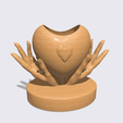 Shapr-Image-2024-02-22-115842.png Hands holding heart decorative vase, PACK of 4, hands flower pot, ornament holder,