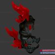 Ghost_Rider_helmet_3d_print_model-07.jpg Ghost Rider Mask - Marvel Comic Helmet Cosplay Halloween