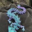Dragon de cristal, animal de compagnie articulé et flexible, impression en place, fantaisie.
