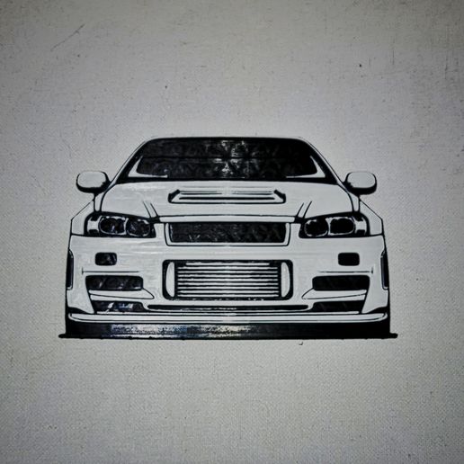 nissan skyline drawing easy