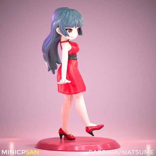 07.png Sabrina / Natsume - Elegant Red Dress - Pokémon Anime Figure - 3D Printing