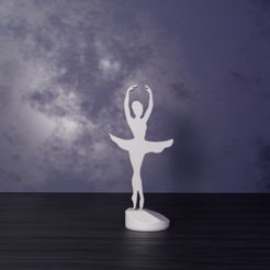 1.jpg Archivo STL Bailarina 02 Decoración de escritorio・Diseño de impresión en 3D para descargar