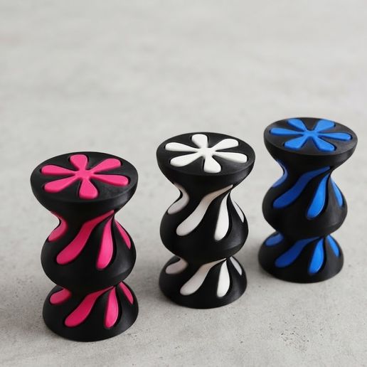 Twist Fidget Toy Print in Place Flower Spinner – Commercial Use