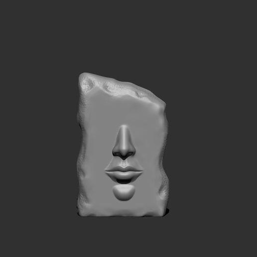 Stone face candle 3D model
