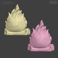 calcifer_models.png Calcifer Chibi Howl Moving Castle Ghibli Fanart 2 models
