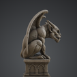68.png Gargoyle Pedestal Statue – Gothic Winged Creature