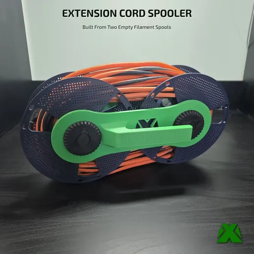 🔧 Extension Cord Spooler・Free STL File for 3D printing・Cults