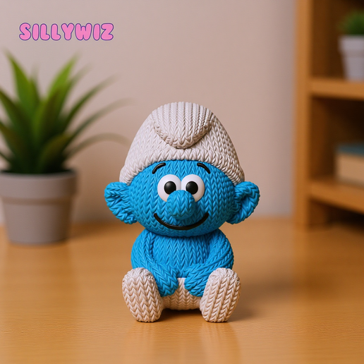 The Smurfs - Clumsy Smurf Knitted - Crochet