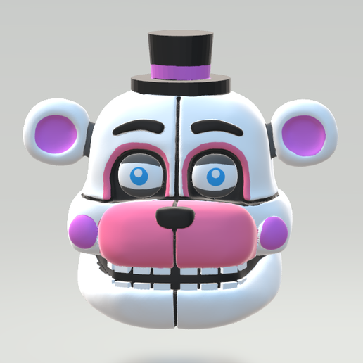 🧱 Fnaf funtime freddy brick minifigure head・ STL File for 3D